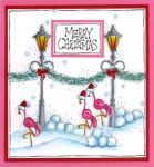 Flamingo Lights Card